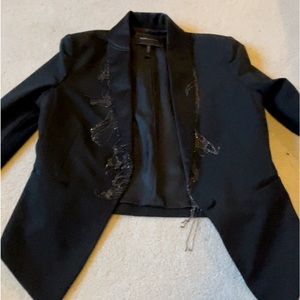BCBG black blazer with hanging chains STATEMENT BLAZER